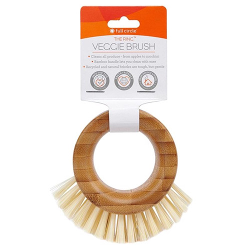 Full Circle - FC09106 - "The Ring" 3.74 in. W Bamboo Handle Vegetable Brush