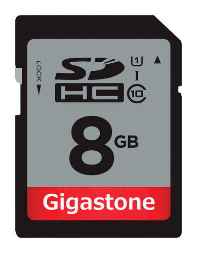 Gigastone - GS-SDHC1008G-R - SD Flash Memory Card 1 pk