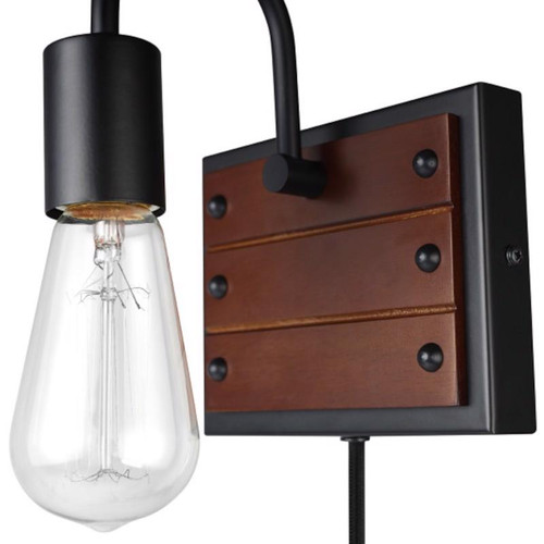 Globe Electric - 51802 - Williams 1-Light Matte Black Wall Sconce