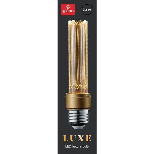 Globe Electric - 35885 - Luxe E26 E26 (Medium) Filament LED Bulb Warm White 40 Watt Equivalence 1 pk