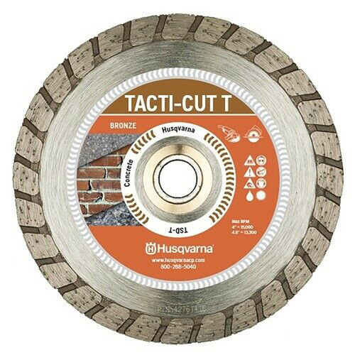 Husqvarna - 542761416 - Tacti-Cut Dri Disc 4 in. D X 7/8 in. S Turbo Diamond Saw Blade 1 pk