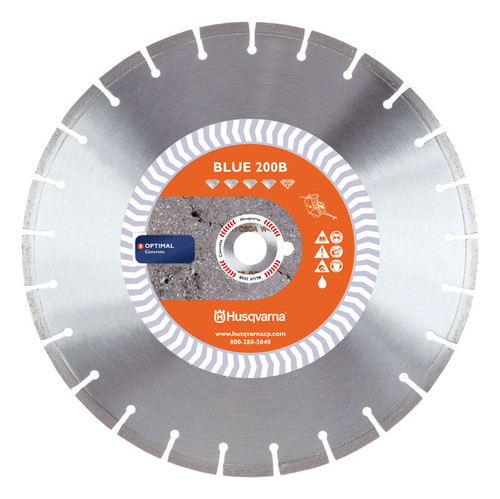 Husqvarna - 542751031 - Banner Line 14 in. D X 1 in. S Blue 200B Diamond Segmented Rim Saw Blade 1 pk