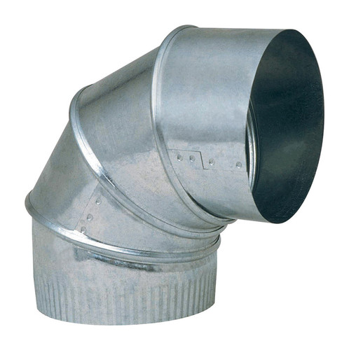 Imperial - GV0299-C - 7 in. D X 7 in. D Adjustable 90 deg Galvanized Steel Furnace Pipe Elbow