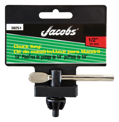 Jacobs - 30251 - 1/2 in. S X 1/4 in. S K32 Chuck Key T-Handle Steel 1 pc