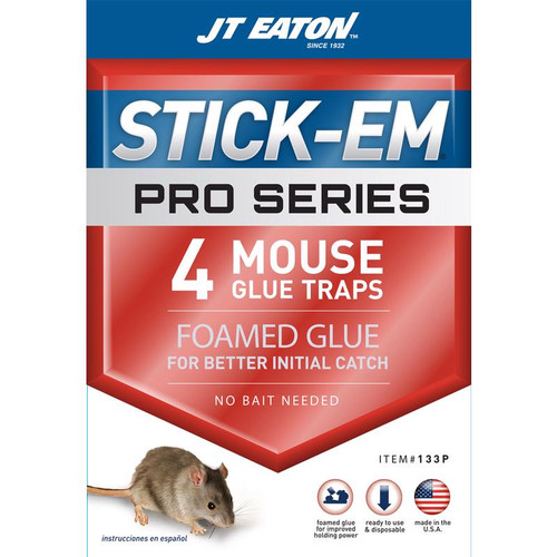 JT Eaton - 133P - Stick-Em Pro Series Glue Trap For Mice 4 pk