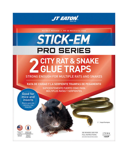 JT Eaton - 100P - Stick-Em Pro Series Glue Trap For Rodents and Snakes 2 pk
