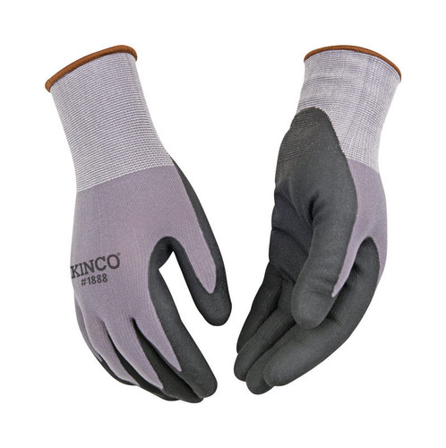 Kinco - 1888-L - Men's Indoor/Outdoor Palm Gloves Black/Gray L 1 pair