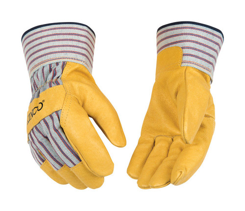 Kinco - 1917-M - Men's Indoor/Outdoor Palm Gloves Yellow M 1 pair