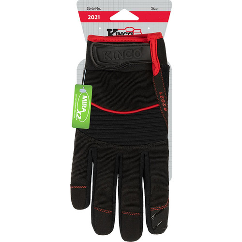 Kinco - 2021-L - Handler Men's Indoor/Outdoor Pull-Strap Work Gloves Black L 1 pair