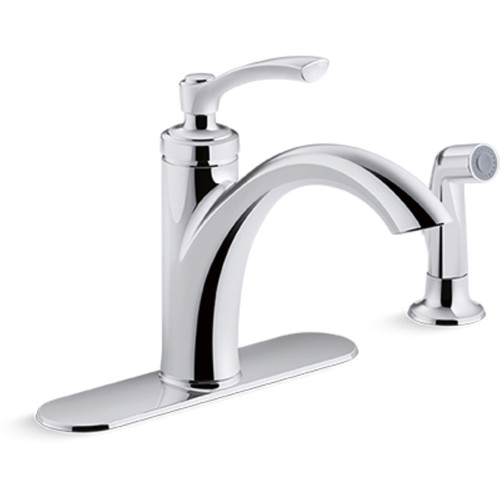 Kohler - R29669-CP - One Handle Chrome Standard Kitchen Faucet Side Sprayer Included