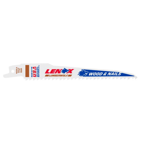 Lenox - 20573S656R - 6 in. Bi-Metal Reciprocating Saw Blade 6 TPI 1 pk