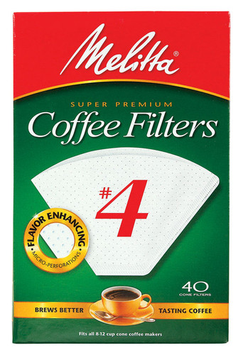 Melitta - 624404 - 12 cups White Cone Coffee Filter 40 pk