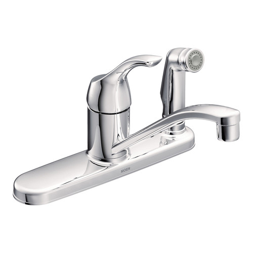 Moen - 87605 - Adler One Handle Chrome Kitchen Faucet Side Sprayer Included