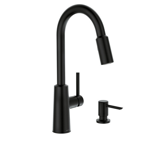 Moen - 87066BL - Nori One Handle Matte Black Pulldown Kitchen Faucet