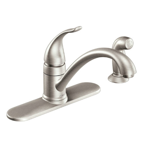 Moen - CA87480SRS - Torrance One Handle Stainless Steel Kitchen Faucet Side Sprayer Included