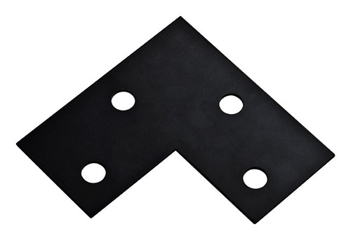 National Hardware - N351-506 - 6 in. H X 3 in. W X 0.125 in. D Black Carbon Steel Flat Corner Plate