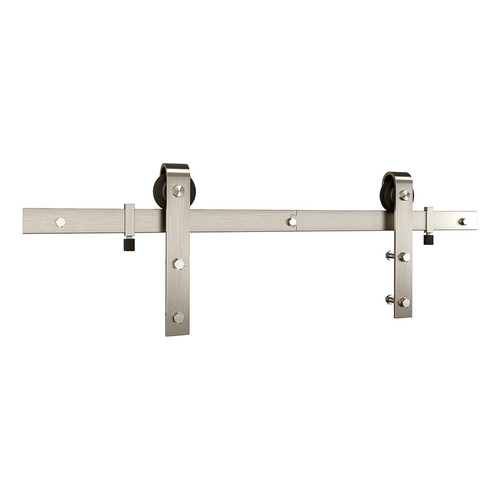 National Hardware - N700-002 - Classic Satin Nickel Silver Steel Barn Door Hanger Kit 1 pc