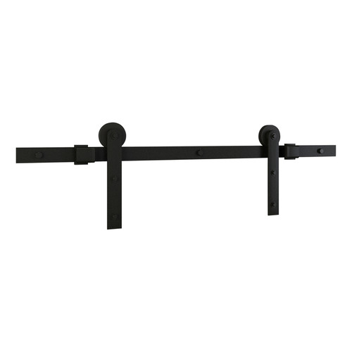 National Hardware - N700-001 - Builder Matte Black Steel Barn Door Hanger Kit 1 pc