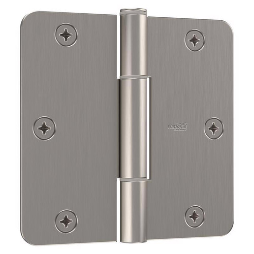 National Hardware - N830-450 - 3.5 in. L Satin Nickel Door Hinge 3 pk