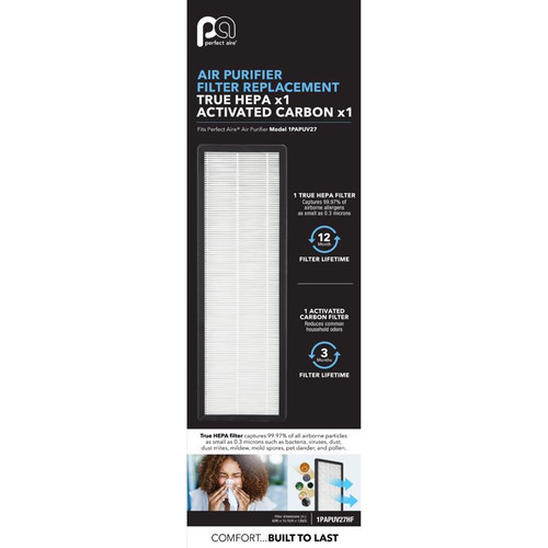 Perfect Aire - 1PAPUV27HF - 18.75 in. H X 6 in. W Rectangular HEPA Air Purifier Filter