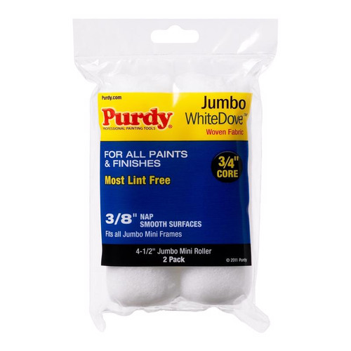Purdy - 14G624012 - White Dove Dralon 4.5 in. W X 3/8 in. S Jumbo Paint Roller Cover 2 pk