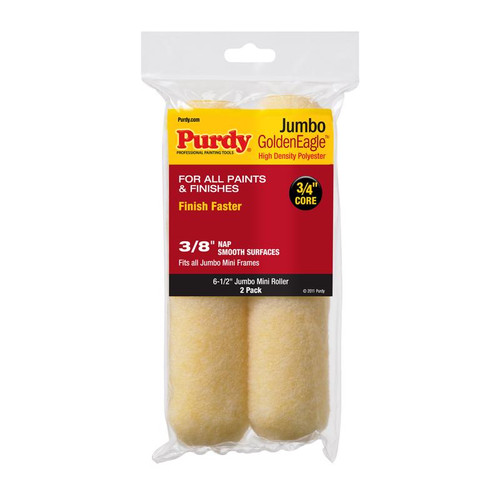 Purdy - 140626022 - GoldenEagle Polyester 6.5 in. W X 3/8 in. S Jumbo Mini Paint Roller Cover 2 pk