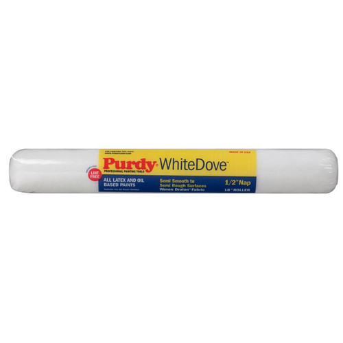 Purdy - 14H670183 - White Dove Dralon 18 in. W X 1/2 in. S Regular Paint Roller Cover 1 pk