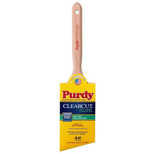 Purdy - 144152830 - ClearCut Elite Glide 3 in. Ultra Stiff Angle Trim Paint Brush