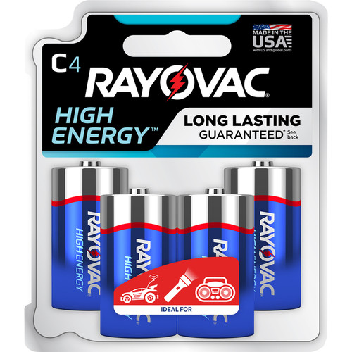 Rayovac - 814-4TK - High Energy C Alkaline Batteries 4 pk Carded