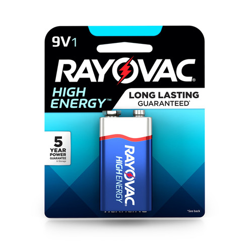 Rayovac - A1604-1TGENK.01 - High Energy 9-Volt Alkaline Batteries 1 pk Carded