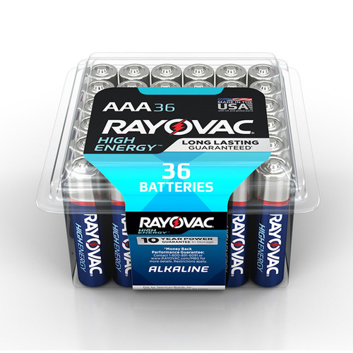 Rayovac - 824-36PPK - High Energy AAA Alkaline Batteries 36 pk Clamshell