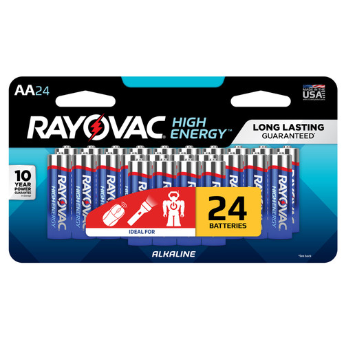 Rayovac - 815-24LTK - High Energy AA Alkaline Batteries 24 pk Carded