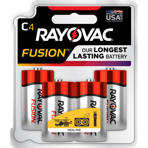 Rayovac - 814-4TFUSK - Fusion C Alkaline Batteries 4 pk Carded