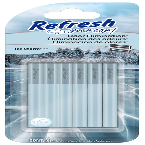 Refresh Your Car! - RHZ273-6AME - Ice Storm Scent Car Vent Clip Solid 6 pk