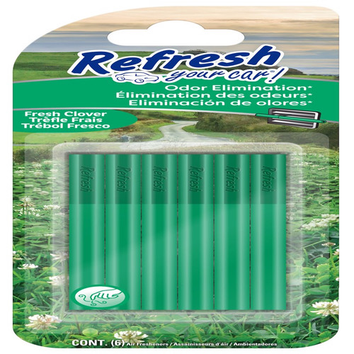 Refresh Your Car! - RHZ274-6AME - Fresh Clover Scent Car Vent Clip Solid 6