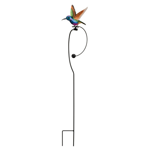 Regal Art & Gift - 12955 - Multicolored Metal 42.75 in. H Rocker Hummingbird Outdoor Garden Stake