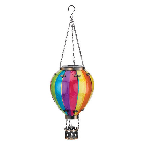 Regal Art & Gift - 12763 - Multicolored Glass/Metal 23.5 in. H Balloon Rainbow Lantern