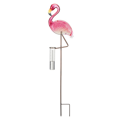 Regal Art & Gift - 12636 - Flamingo Rain Gauge Garden Stake Stake 2.25 in. W X 9.25 in. L