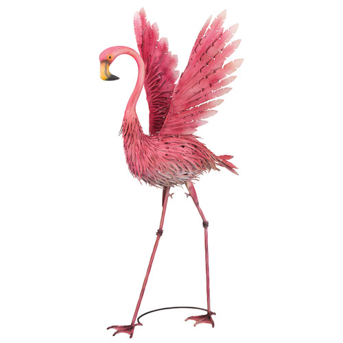 Regal Art & Gift - 12579 - Multicolored Metal 46 in. H Flamingo Statue