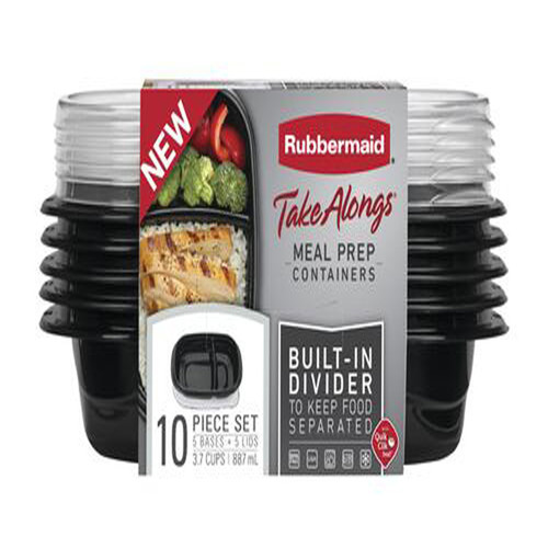 RubberMaid - 2042882 - Take Alongs 3.7 cups Black Food Container and Lid 5 pk