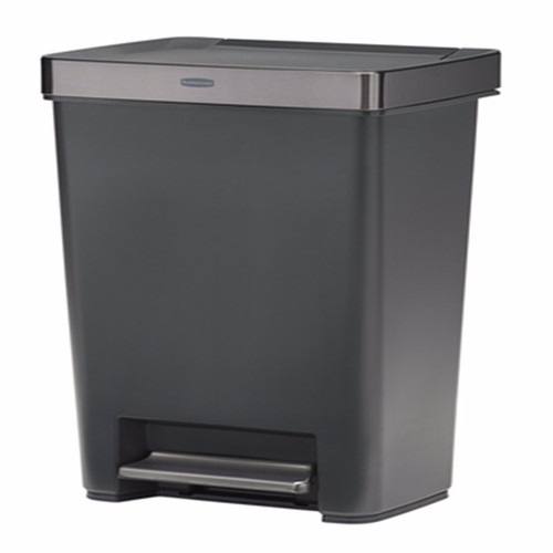 RubberMaid - 2120983 - Premier Series III 13 gal Gray Plastic/Stainless Steel Step On Trash Can