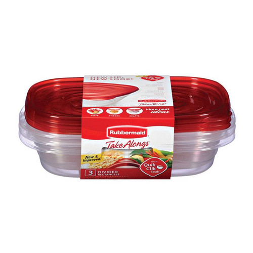 RubberMaid - 2086743 - TakeAlongs 3.7 cups Clear Food Storage Container 3 pk