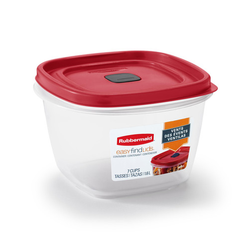 RubberMaid - 2030330 - 7 cups Clear Food Storage Container 1 pk