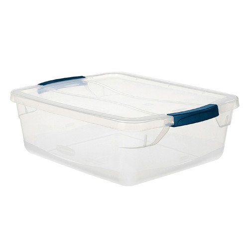 RubberMaid - RMCC160000 - Cleverstore 6.625 in. H X 13.375 in. W X 18.75 in. D Stackable Storage Tote