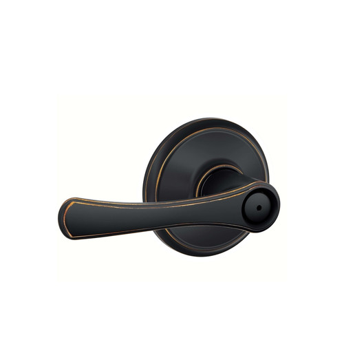 Schlage - F40VVLA716 - Avila Aged Bronze Privacy Lever Right or Left Handed