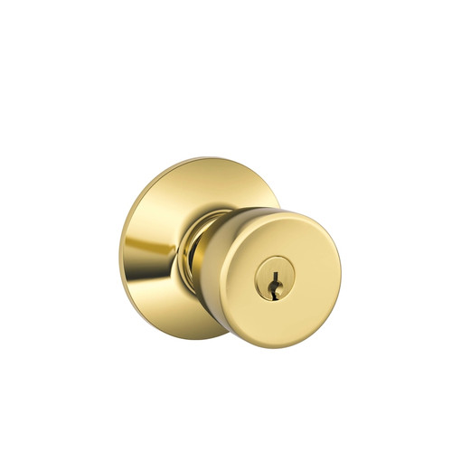 Schlage - F51VBEL505 - Bell Bright Brass Entry Lockset ANSI Grade 2 1-3/4 in.