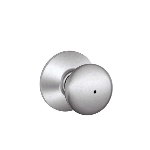 Schlage - F40PLY626 - Plymouth Satin Chrome Privacy Knob Right or Left Handed