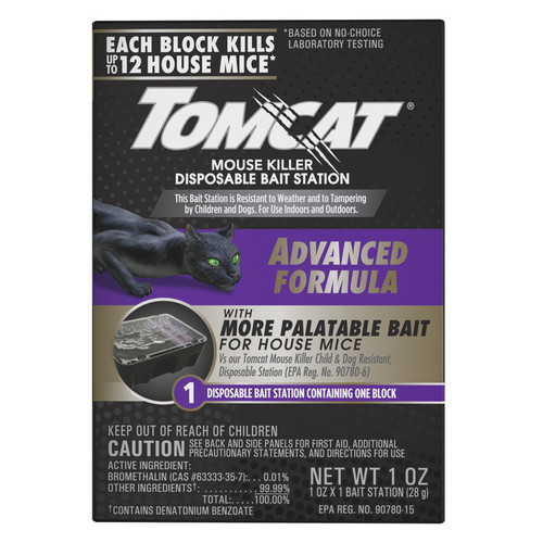 Tomcat - 0373805 - Advanced Formula Bait Station and Bait Blocks For Mice 2 oz 1 pk