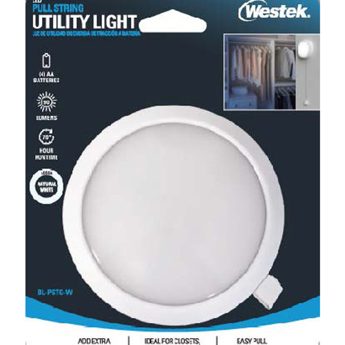 Westek - BL-PSTG-W - 4.1 in. H X 4.1 in. W X 1.25 in. L White Utility Light