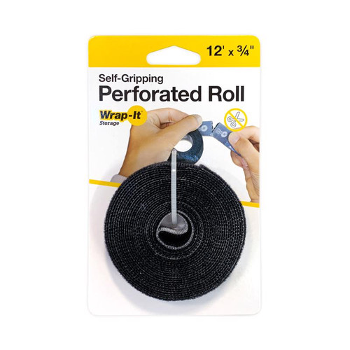 Wrap-It - 400-12X75PBL - 144 in. L Black Polypropylene Cable Wrap